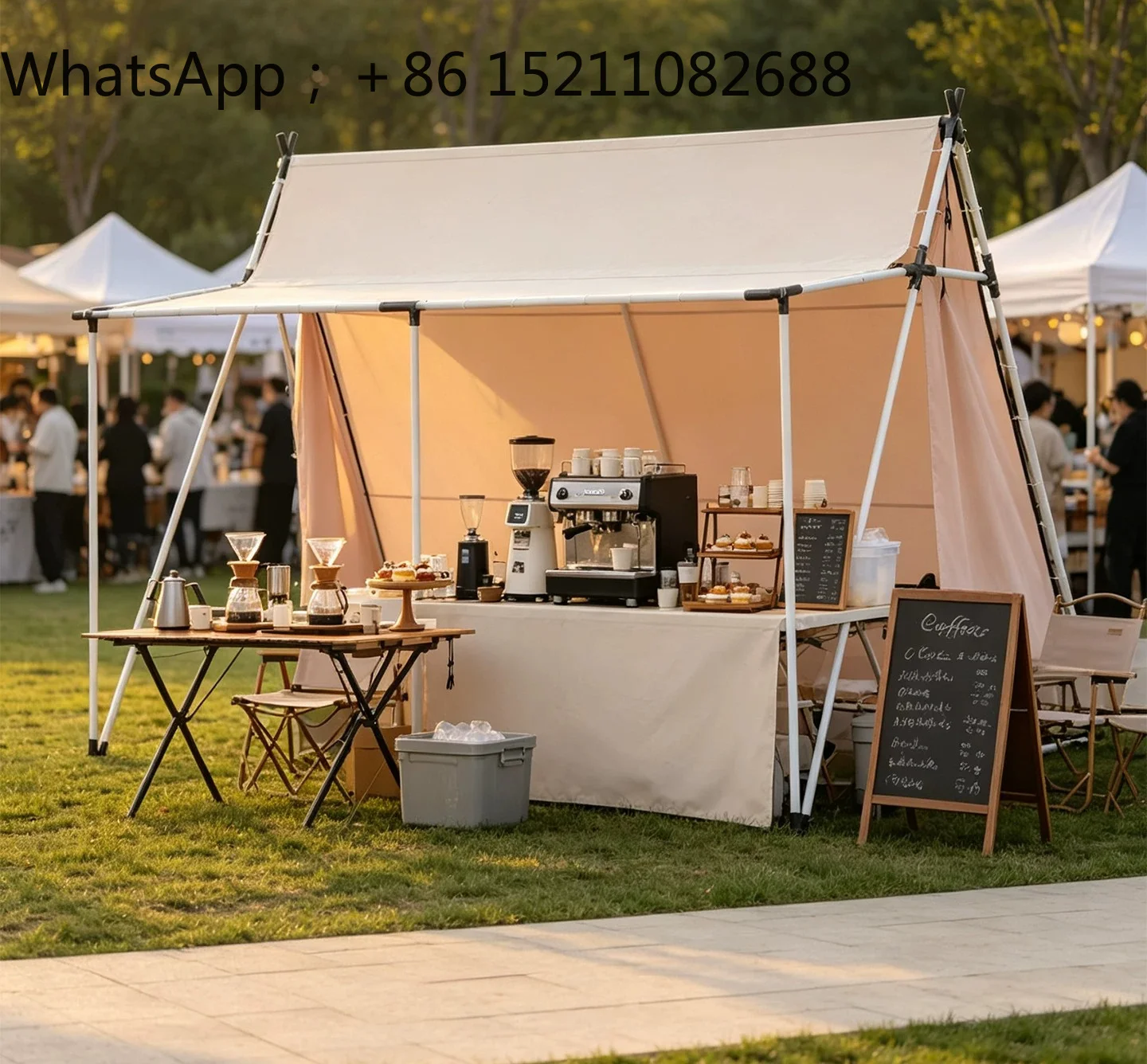 SCY outdoor coffee stall tent awning commercial stall market rack rain-proof awning