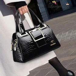 Bolsas de Ombro Letra de couro para mulheres, bolsas luxuosas, sacola de moda de grande capacidade para senhoras, qualidade, 2023