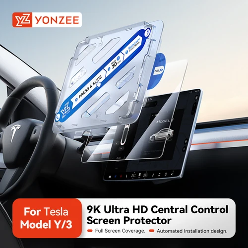 Imagen 1 del producto Protector de pantalla de vidrio templado YZ para Tesla Model 3 Y 2021-2025, accesorio de Control central, protección de película HD mate antirreflejos