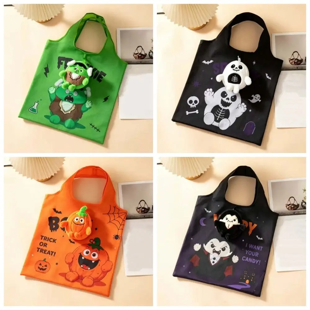 Einfarbige Halloween-Einkaufstasche, Mini-Reißfeste Cartoon-Taschenhandtasche, Ultraleicht und Platzsparend – Detail 2