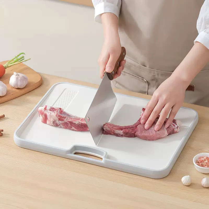 Thickened DoubleSided Antibacterial Cutting Board Home Kitchen Antimildew Anti-Slip Plastic Multifunctional Fruit Sticky Board