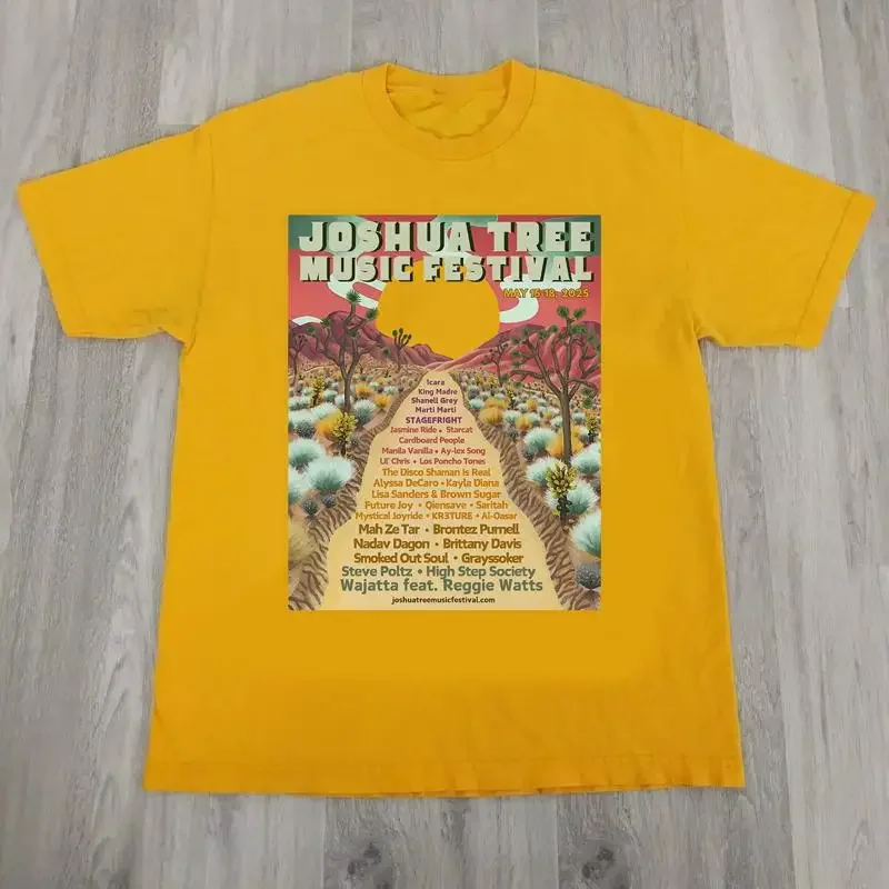 Summer Music Festivals Joshua Tree Gold T Shirt Full Size S 5Xl Tt767