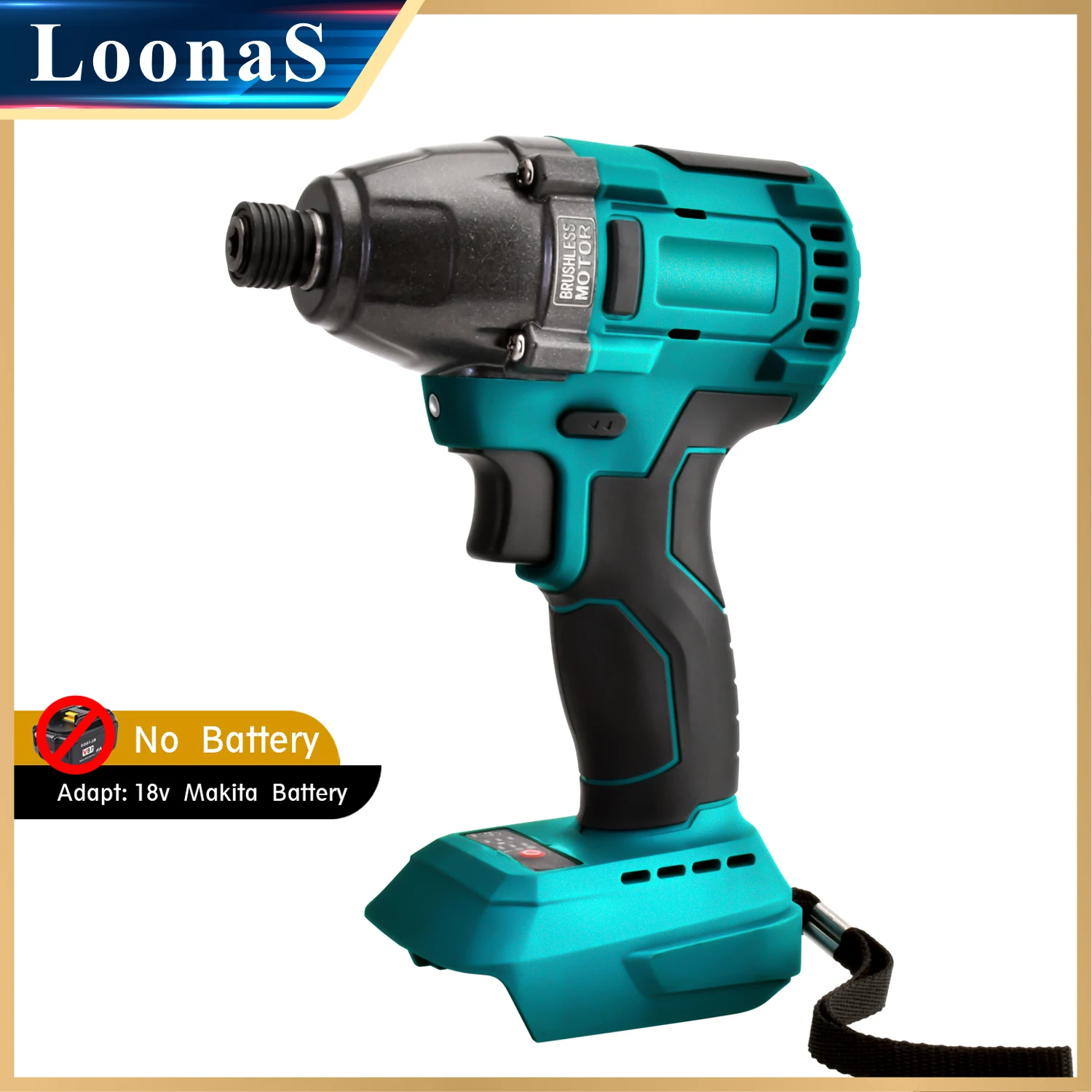 

Loonas Cordless Electric Drill Brushless Motor Strong ScrewDriver LED Drill Match Makita 18V Battery(without battery)