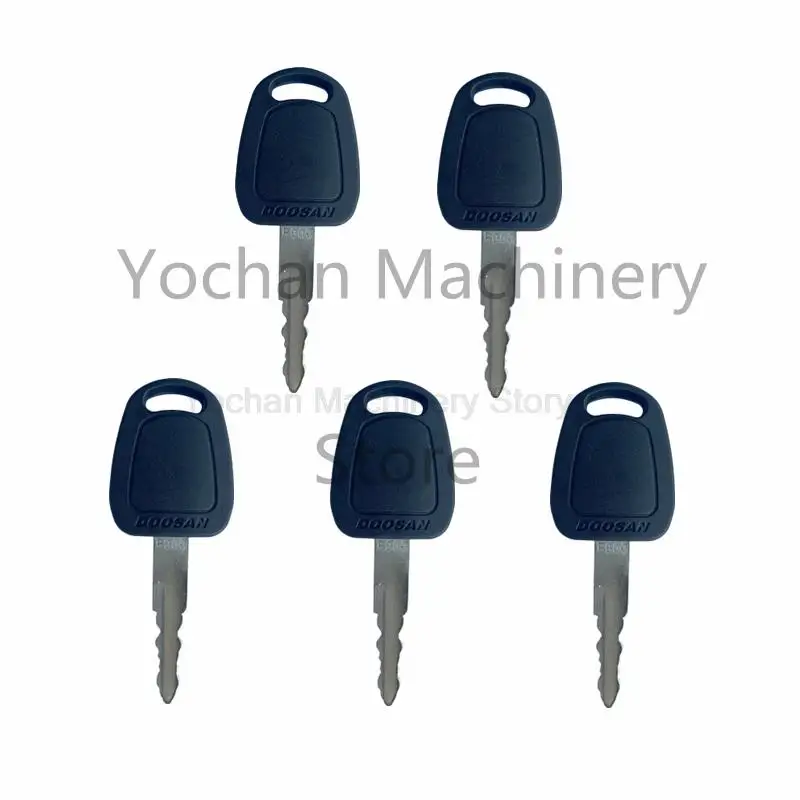 

5 Pcs F900 Ignition Starter Start Switch Key K1009605 For Doosan Daewoo Terex Bobcat E80 Excavator Loader F900-KET K1009605B