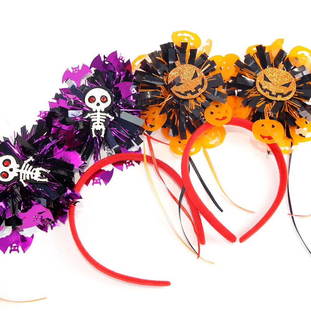 Funny Halloween Hair Hoop Spider Ghost Pumpkin Headband Halloween Headpiece Hair Accessories Cosplay prop Kids Gift Toys