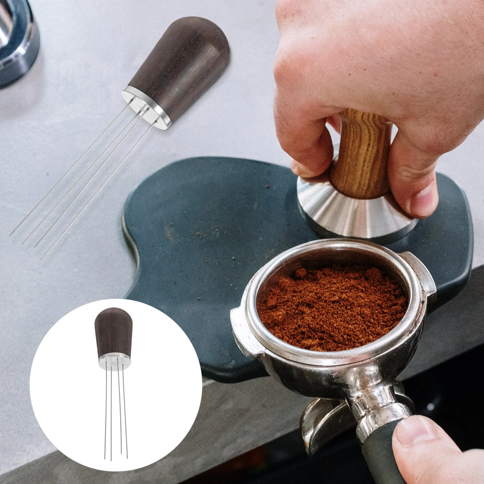 

Coffee Ground Cloth Powder Needle Distributor Tool Espresso Distribution Tools Stirrer Stirring