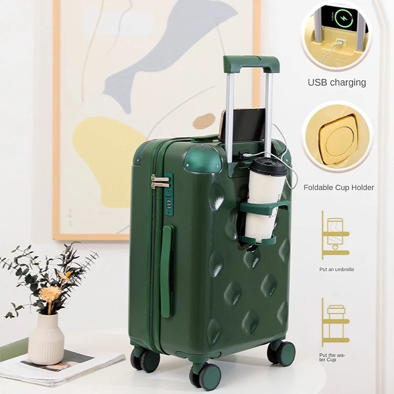 Mala multifuncional de grande capacidade com senha de 26 polegadas e mala de cabine de 20 polegadas para homens e mulheres