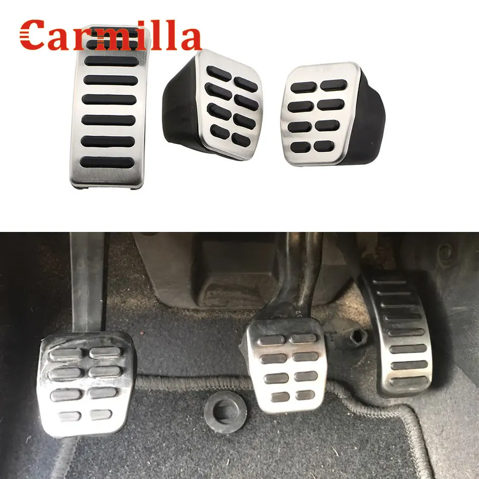 1 Set Stainless Steel Car Gas Brake Pedals for VW Polo 6N 1996-1999 6N2 2000-2002 for 9N / 9N3 2002-2009 for VW Polo 6R 2009 -