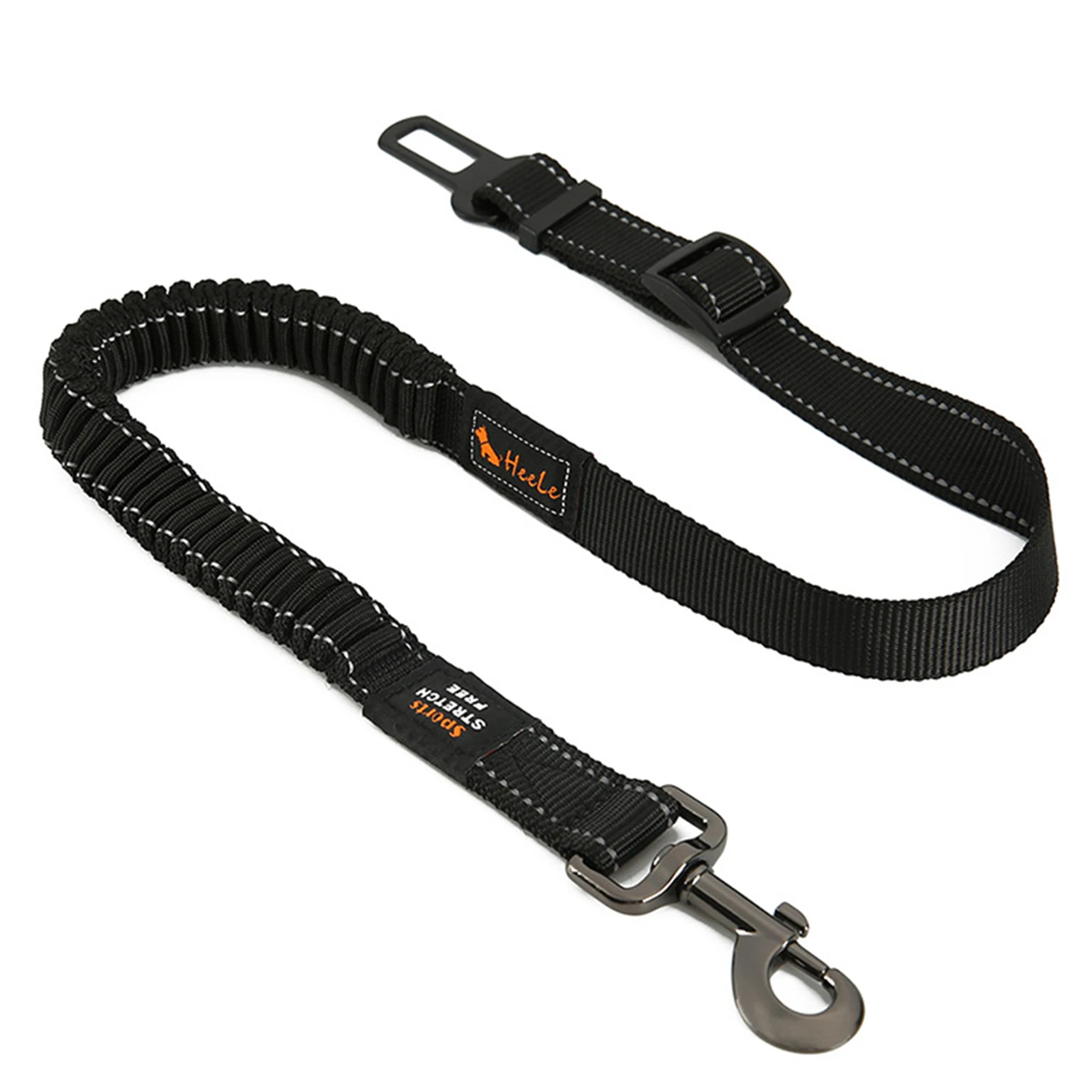 Portable Pet Car Seat Belt Dog Car Safety Leash Large and Medium DogAdjustable Dog Seat Belt with Elastic Bungee Buffer