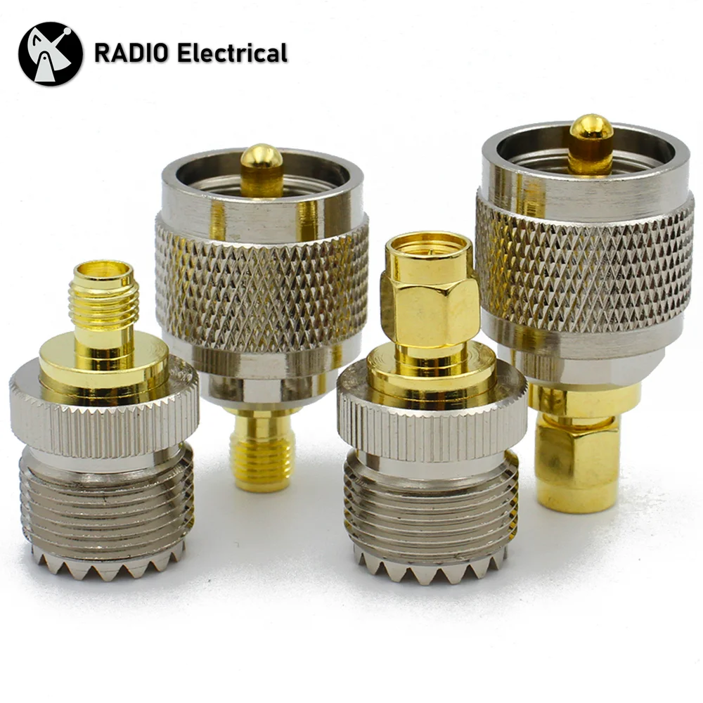 UHF-SMA 커넥터, 수 플러그 및 암 잭, VHF RF 어댑터, cb무전기 및 핸드헬드 햄 라디오 및 워키토키용 스트레이트 SO239 PL259