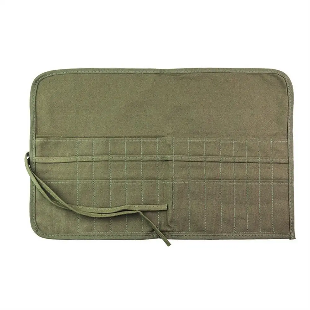 

School Supplies Canvas Roll Up Pen Bag 22/30 Holes Wrap Pouch Oil Paint Brush Cases Watercolor Thick Pencil Bag Stationery