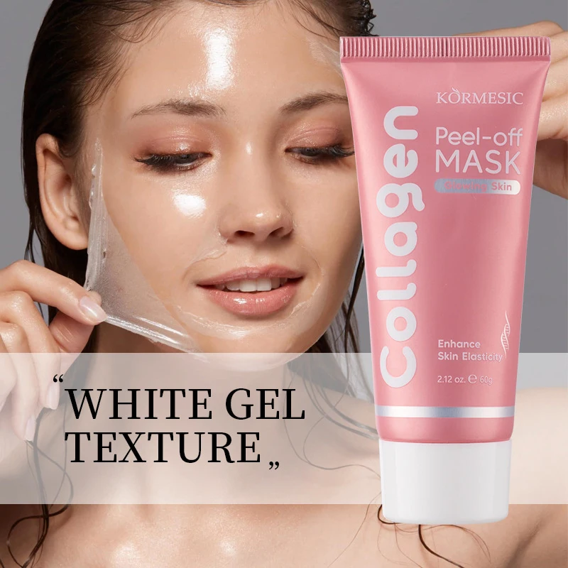 

Коллагеновая отшелушивающая маска, увлажняющая, укрепляющая, отбеливающая, отрывная маска для лица, против пятен, осветляющая, чистые поры, уход за кожей, 60 г