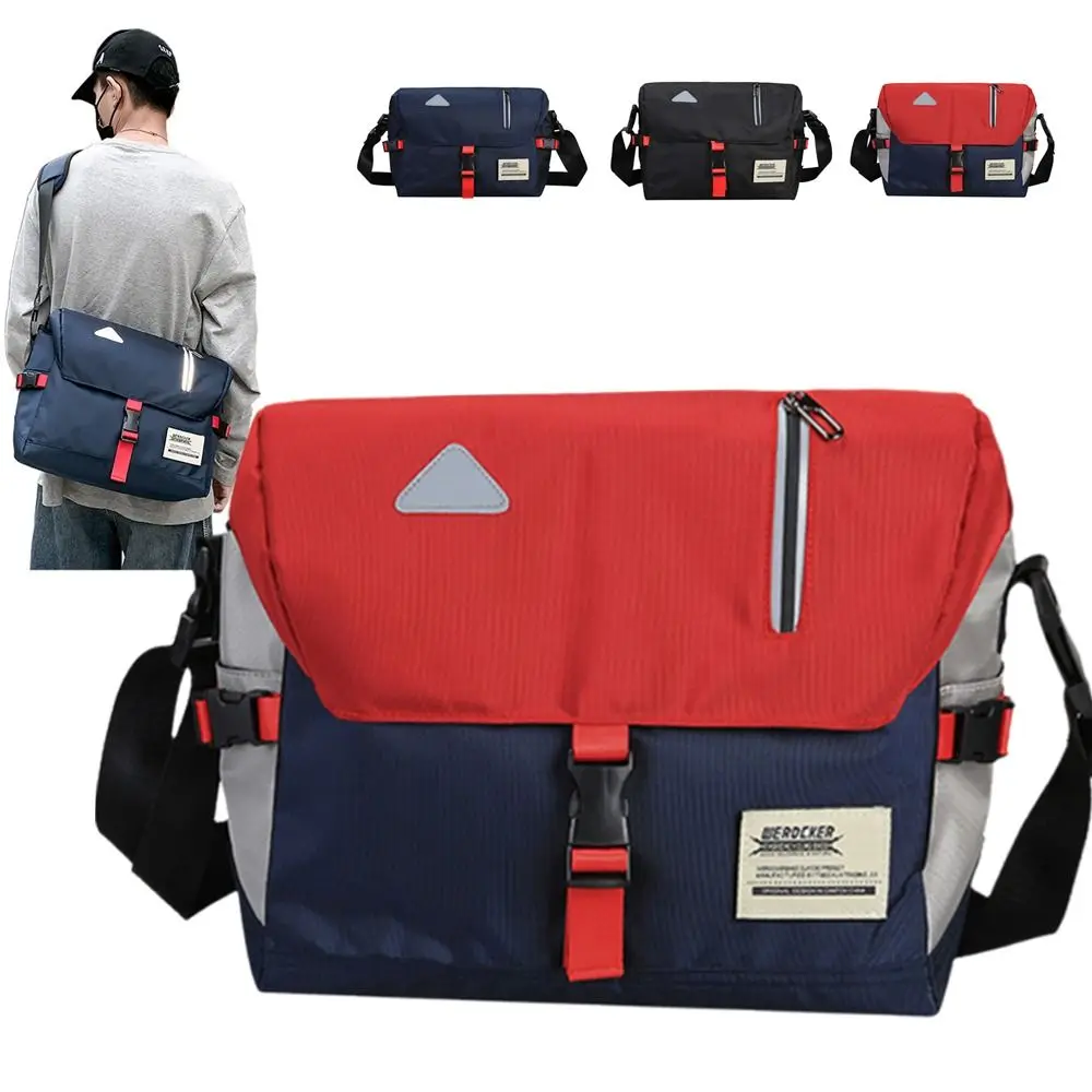 

Classic Waterproof Messenger Bag Multi-pocket Adjustable Strap Laptop Bag Large Capacity Crossbody Bag Bike Riding