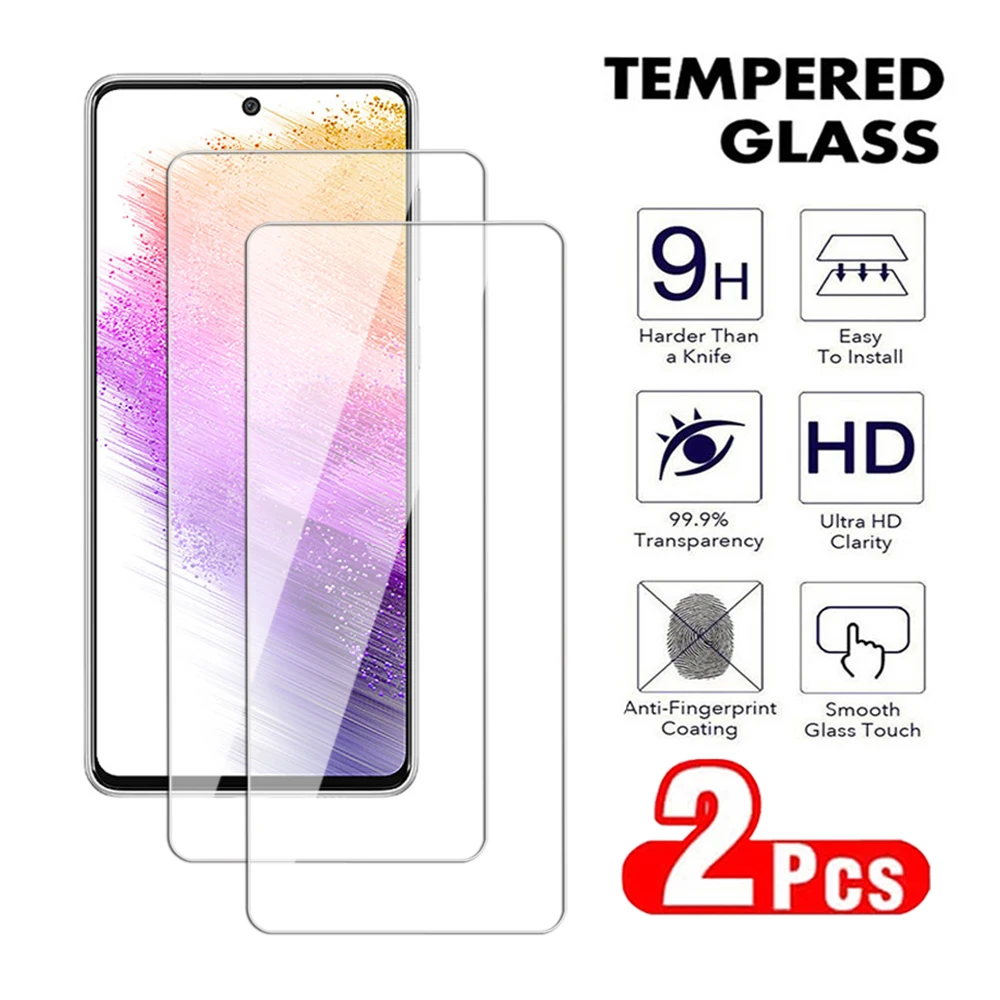 2Pcs Tempered glass For Samsung Galaxy A71 A72 A73 A41 A42 A51 A52 A53 A54 A55 Scren Protector For Samsung S10E Note 10Lite Film