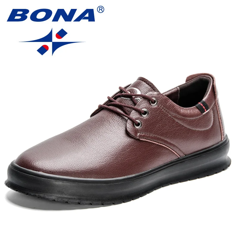 BONA 2023 New Designers Man Leisure Footwear Platform Vulcanied Shoes Comfort Men Light Sneakers Walking Shoes Men Breathable Wa