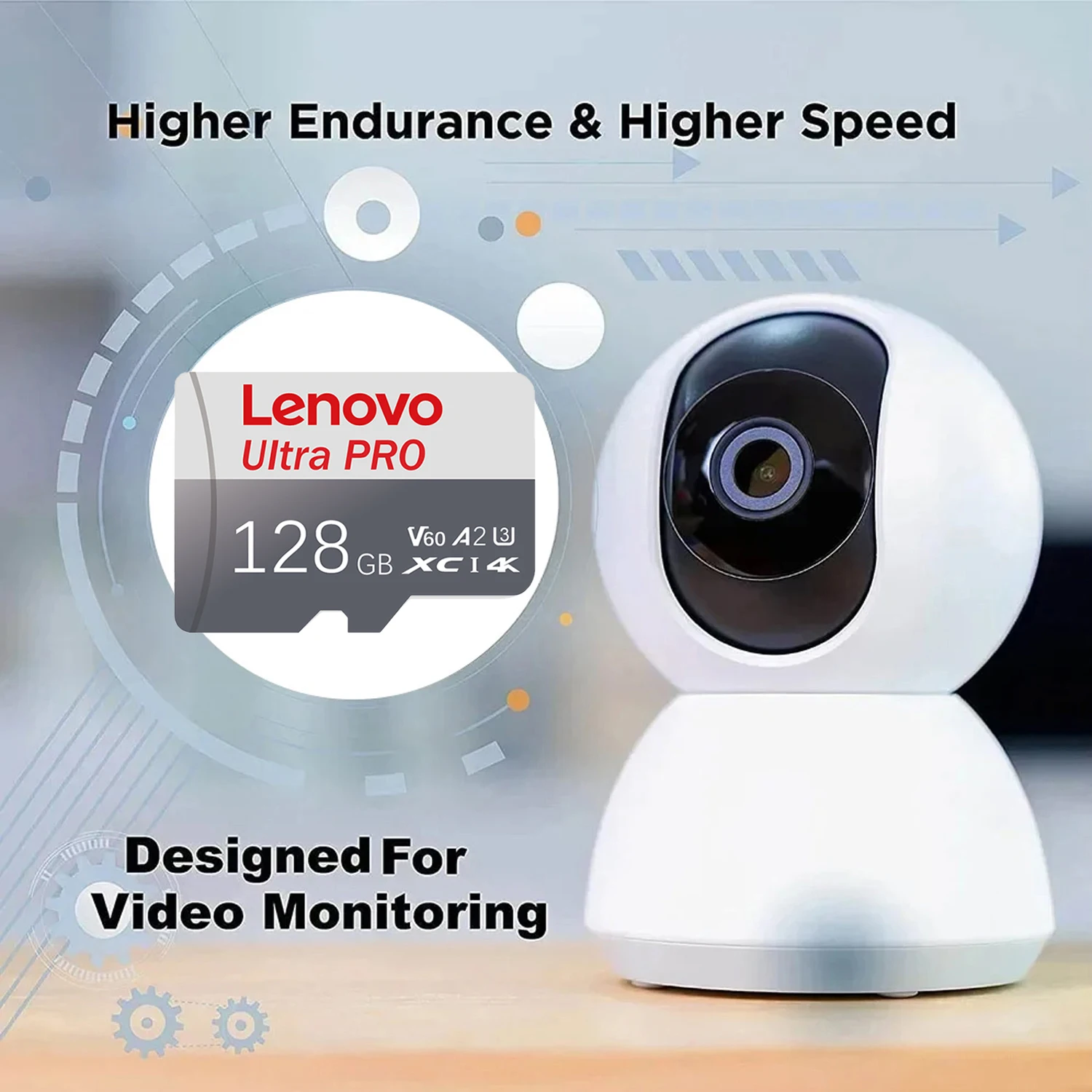 Lenovo Performance SD Card Class 10 Memory Card 128GB U3 V60 High Speed Flash Cards 512GB 256GB For Nintendo Switch - view 2