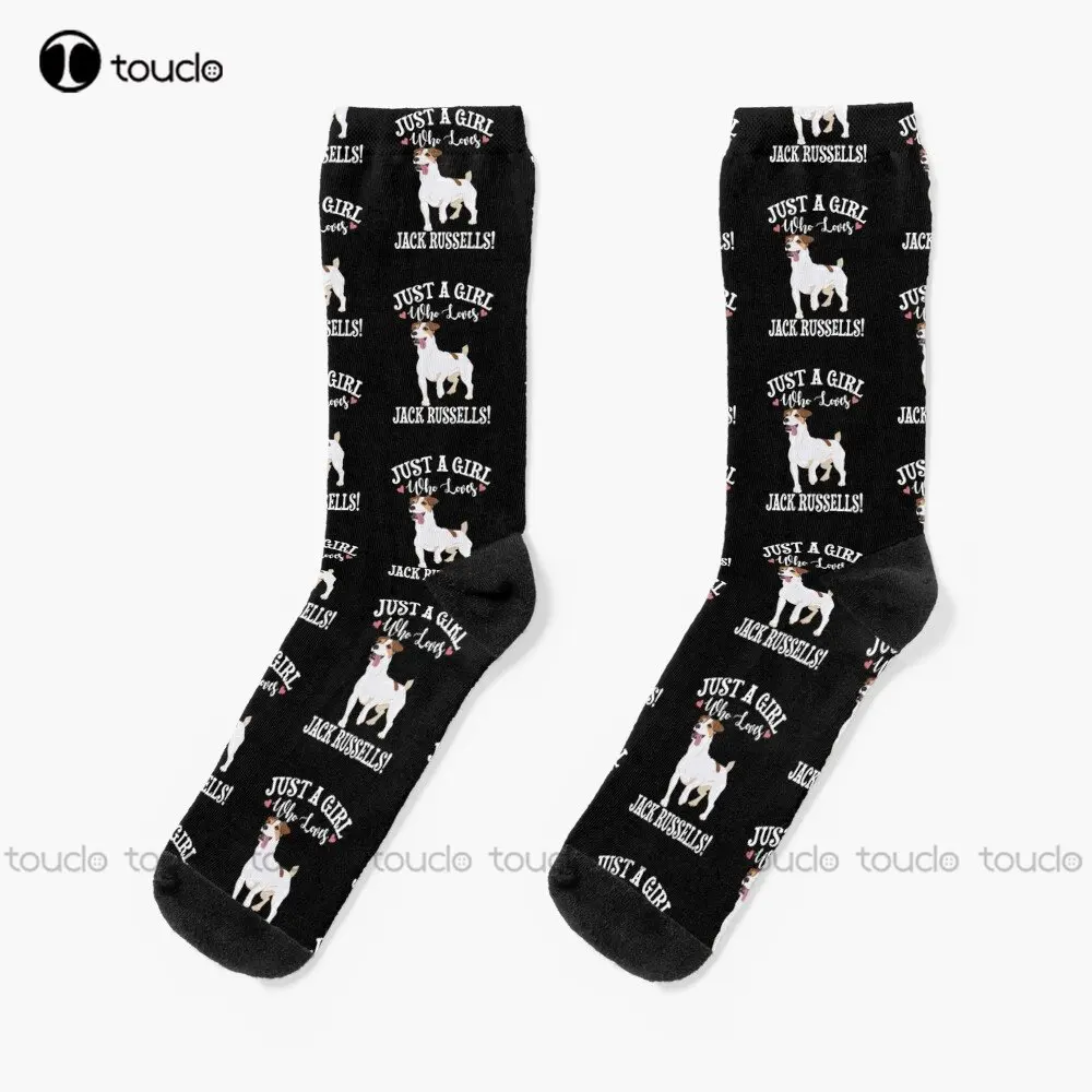 

Jack Russell Dog Dogs Puppy Puppies Socks Men'S Socks 360° Digital Print Personalized Custom Unisex Adult Teen Youth Socks Art