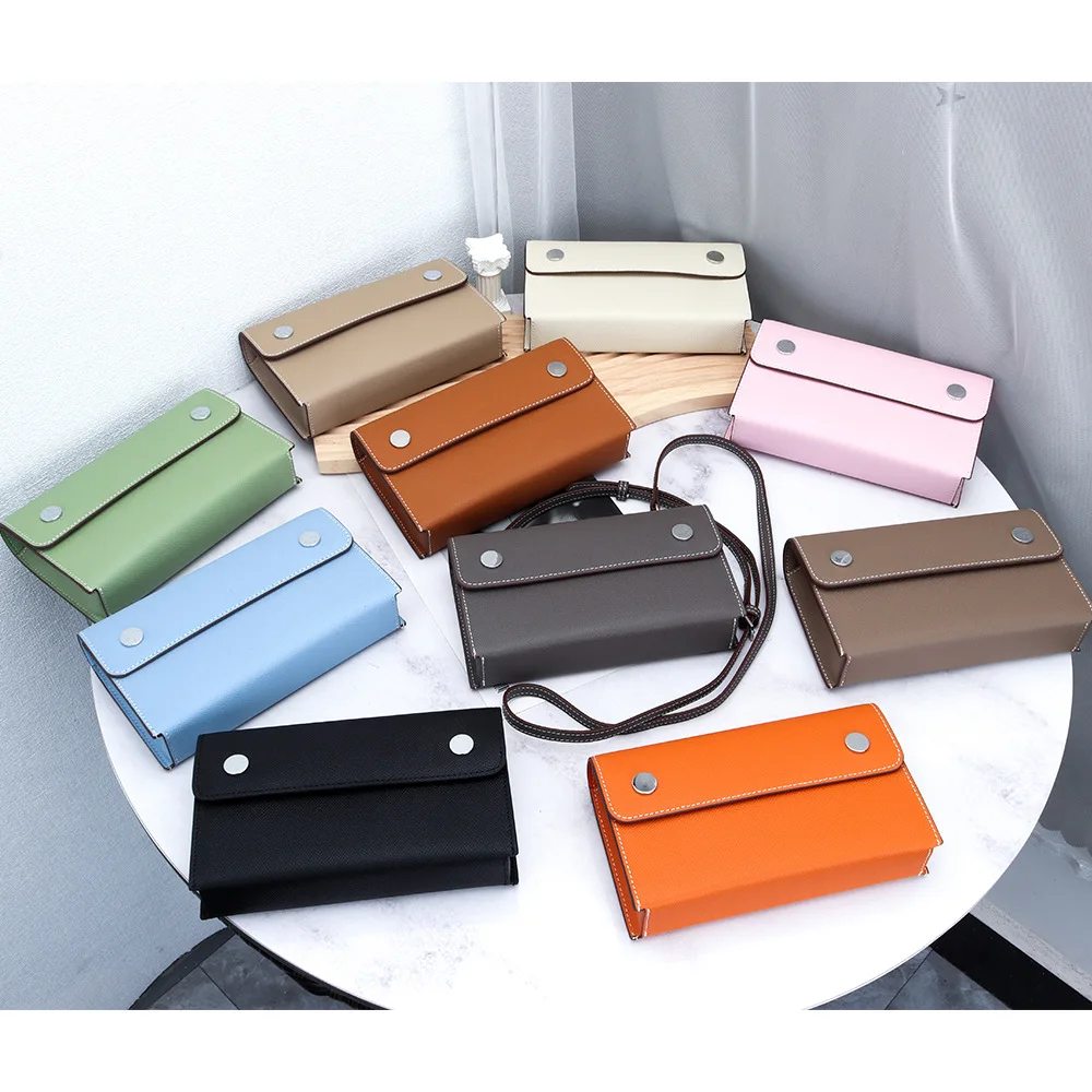 

Women High Quality Genuine Cowhide Leather Long Wallet Fashion Two-way Use Satchel 7Z