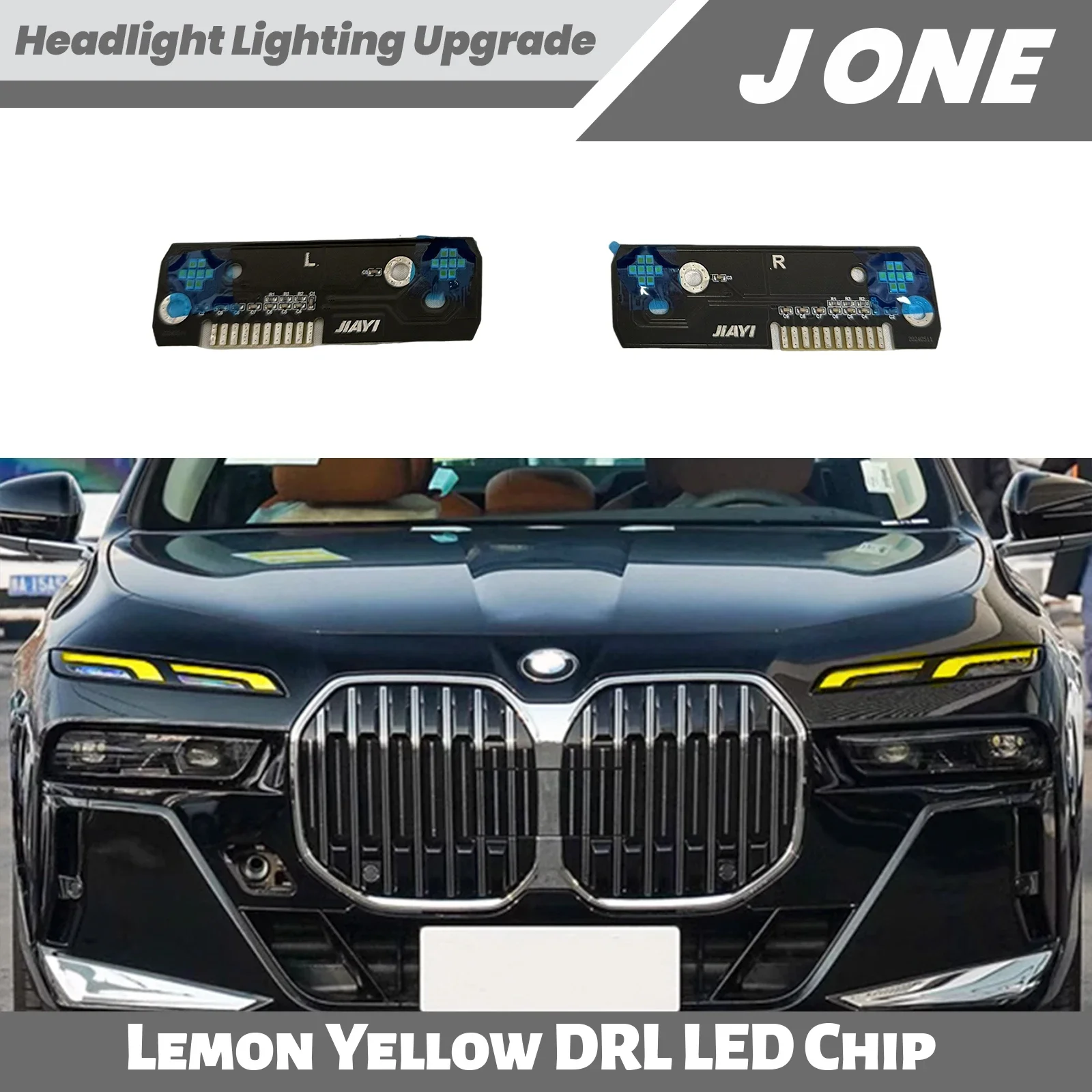DRL LED Light Chip for BMW 7 Series G70 730 735 740 760,Yellow Source Module Fits 2023-up LED Headlight Upgrade Base trim