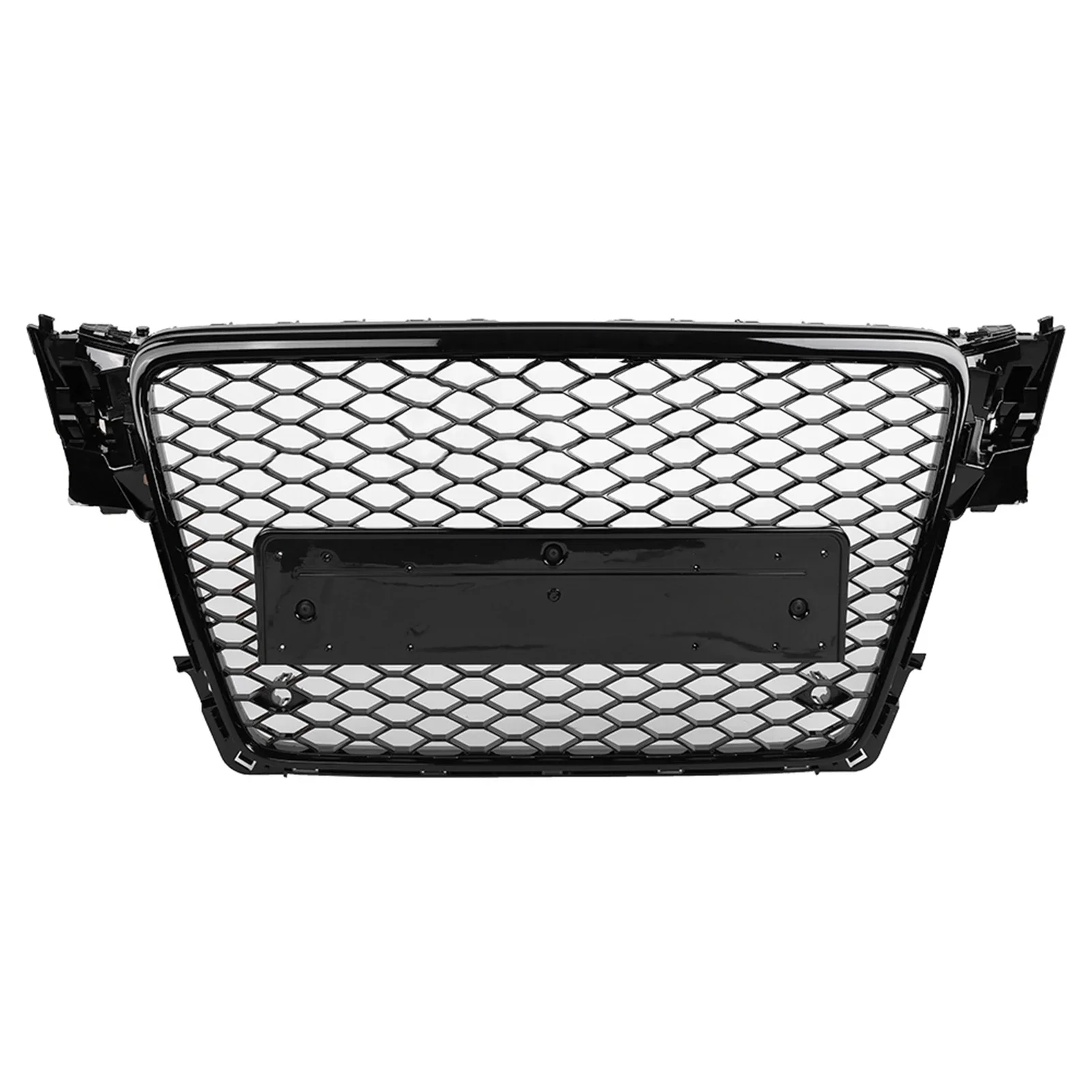 

For RS4 Style Front Sport Hex Mesh Honeycomb Hood Grill Gloss Black Fit for Audi A4/S4 B8 2009 2010 2011 2012 Auto Accessories