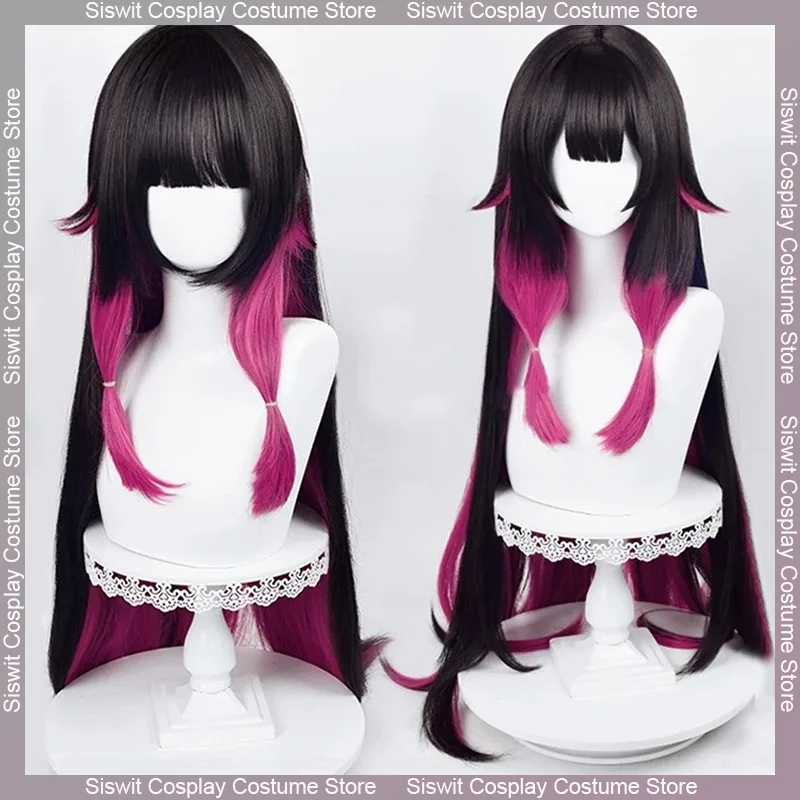 Парик Genshin Impact Fatui для косплея, парик Columbina, длина 105 см, термостойкие синтетические волосы с градиентом, аксессуары для волос для вечеринок в стиле аниме