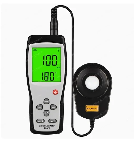 AS823 Split, Digital Ultrasonic Thickness Gauge Acoustic Tachometer Metal Depth Tester 1.2-225 mm with LCD Display