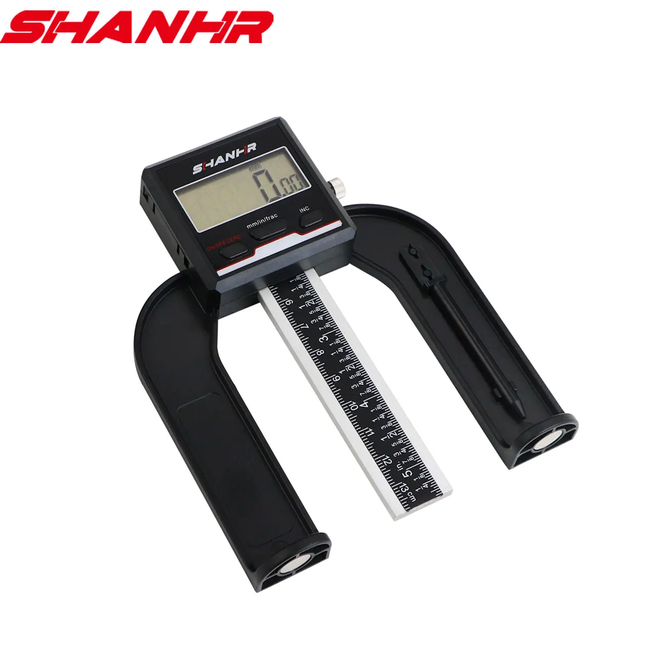 High Precision Digital Height & Depth Gauge 0-80mm 3 1/8 Inch with Magnetic Base for Router Table Woodworking Measuring