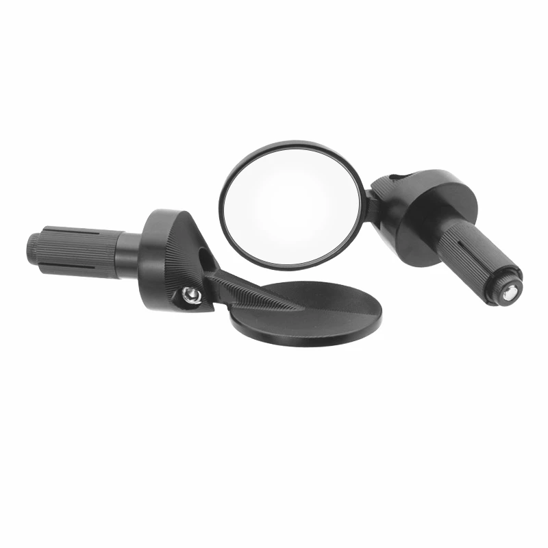 2pcs Universal Motorcycle Mini Bar End Mirror 360 Rotable Handlebar RearView Mirrors Scooter Off-road Touring
