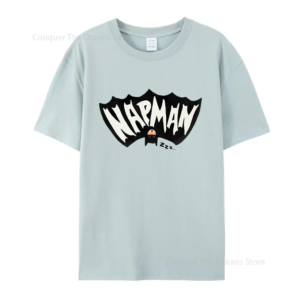 Funny Superheroes Print Men\'s T-Shirt Batman Tops Cotton Short Sleeve High Quality Oversize High Quality O-Neck Women\'s Tops 