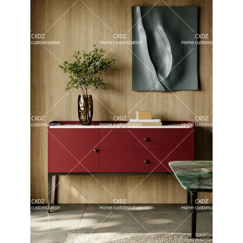 Modern Entrance Cabinet Opposite Door Living Room Wall Mounted Decorative Sideboard Italian Light Luxury High Leg Dining