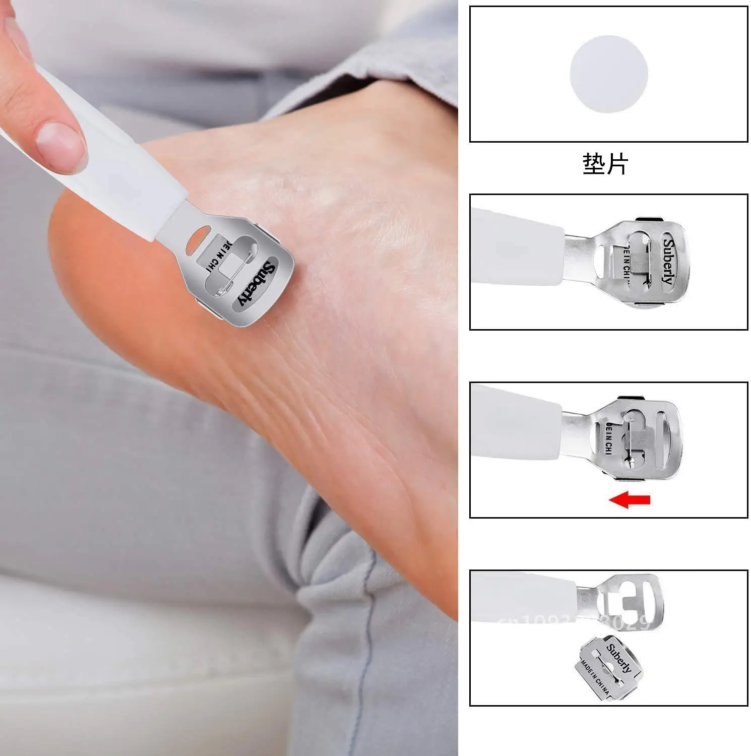 مزيل الجلد الميت ملف القدم الكالس باديكير سكاكين مجموعة-أدوات تجميل القدم مكشطة طاحونة فرك المجلس 8/10/20 قطعة