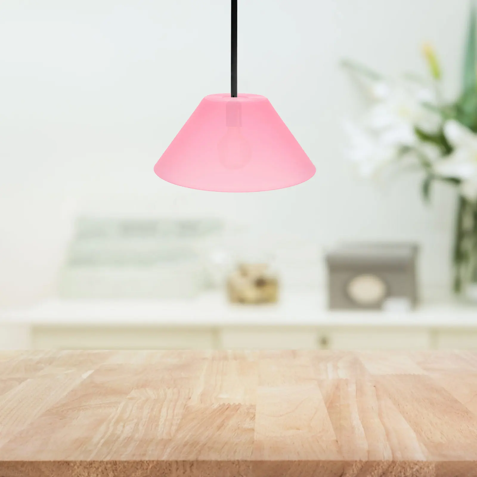 

Pink Plastic Lamp Shade Replacement E27 Light Cover For Table Lamp, Ceiling Light Shade, Pendant Lights, Vanity Fixture,