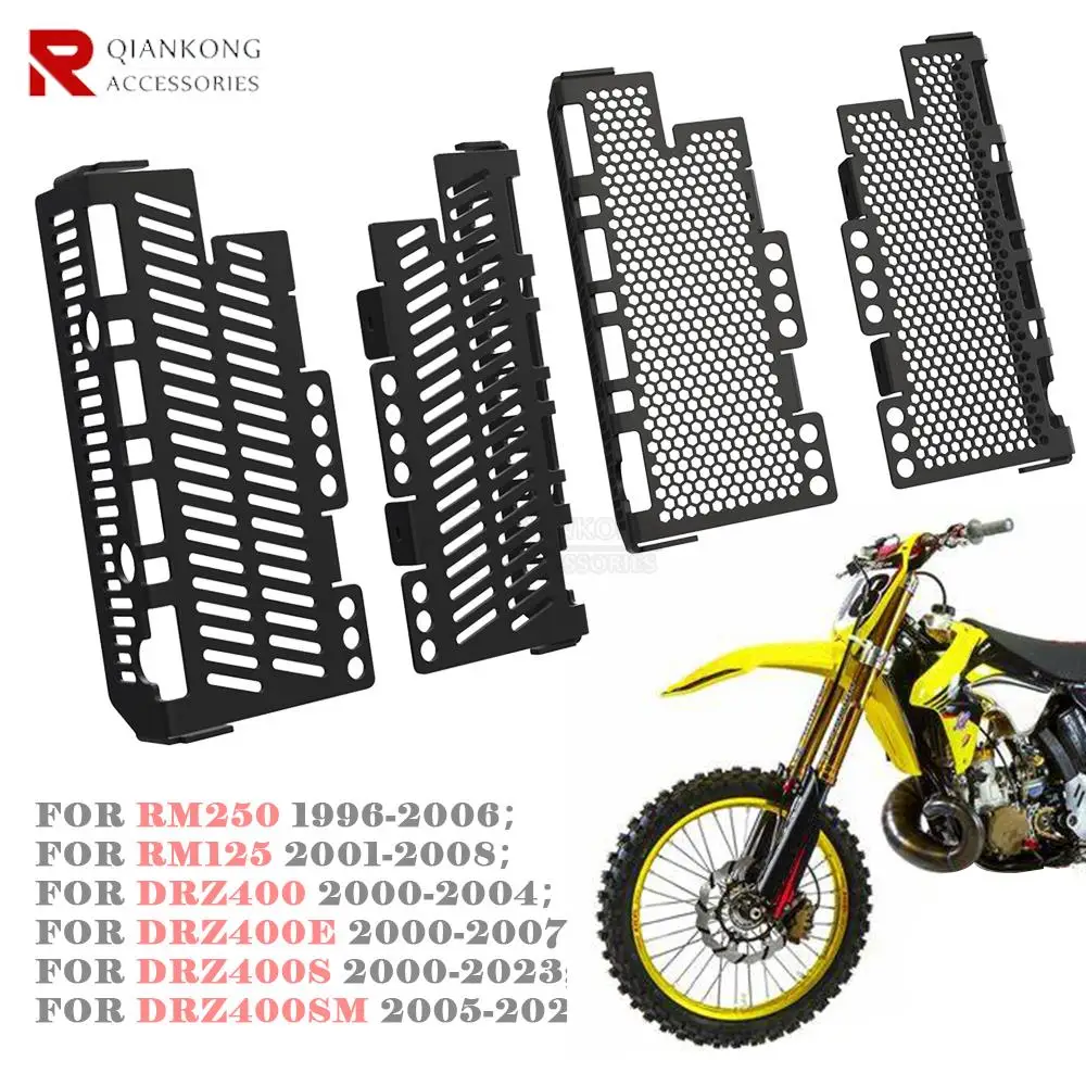 For Suzuki RM 125 250 DRZ 400 S/E/SM RM250 Motorcycle Radiator Grille Guard Protector Cover Oil Cooler DRZ400E DRZ400S DRZ400SM