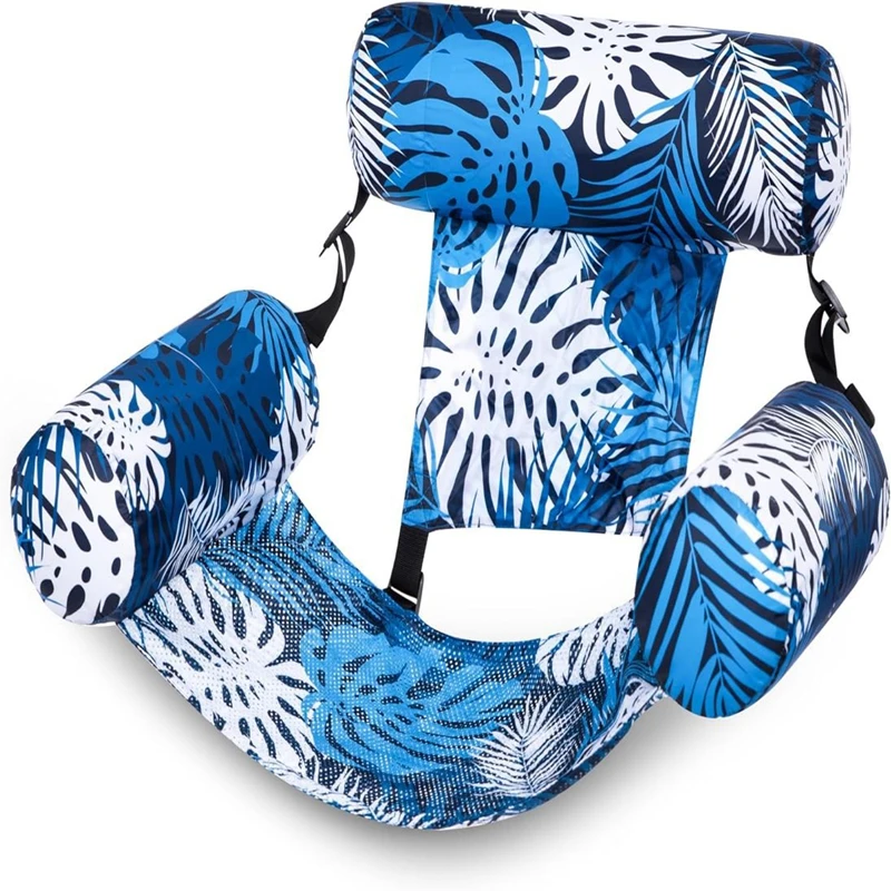 Summer outdoor inflatable lounge chair pontoon water hammock floating inflatable pool chair float chair swimming party view 6