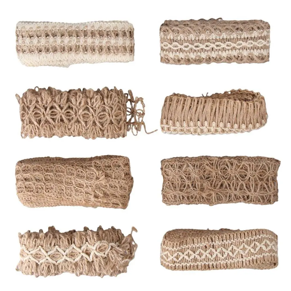 

Multi-style Style Hemp Rope Webbing Creative Decoration Jute Ribbon Country Ribbon Handicraft Packaging