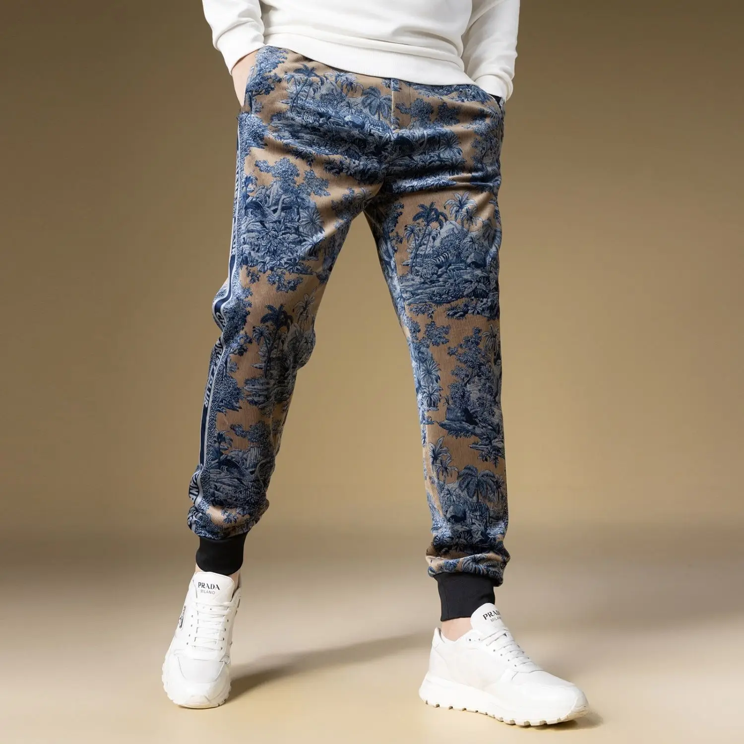 

Autumn and Winter Soft Chinese Style Casual Pants Men Ties Hoodies Personalized Printed Sports Men