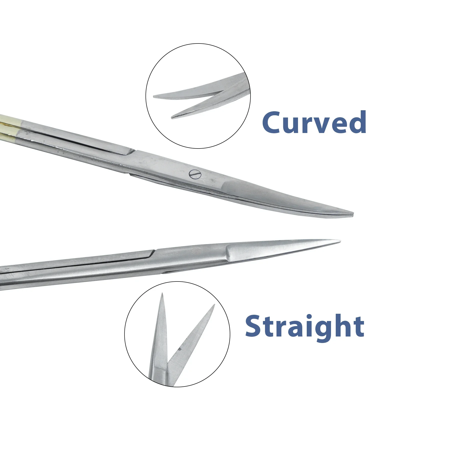 1pc Dental Surgical Scissors Stainless Steel Straight Curved Haemostatic Scissors Stainless Steel Medical Dental Scissors