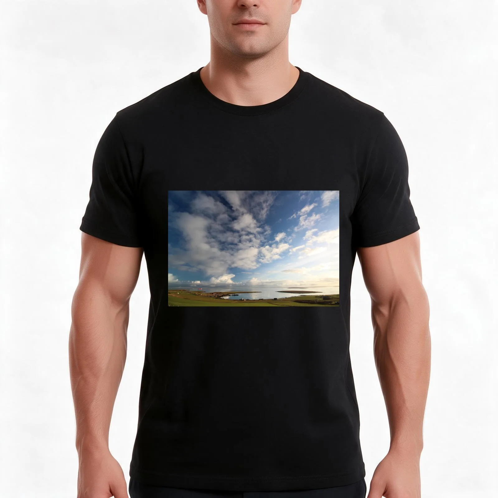 Sunshine over Scapa Flow T-Shirt Summer Casual Cotton Tee Oversized Streetwear Tops Vintage Graphic Print Unisex Men Women