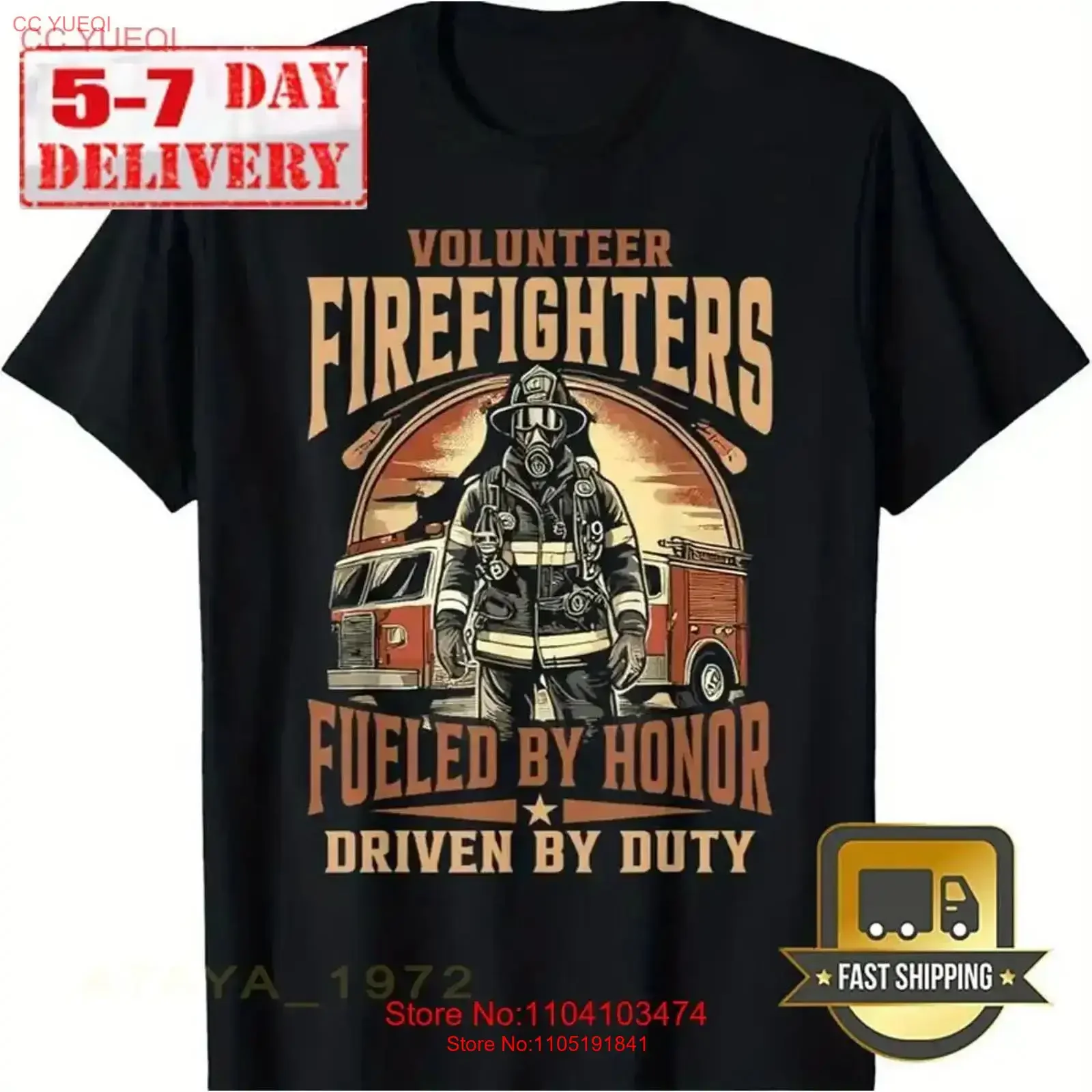 

Honor Volunteer Firefighter T shirt vintage Washed Stretched streetwear Casual homme Breathable designer clothes fashion Soft
