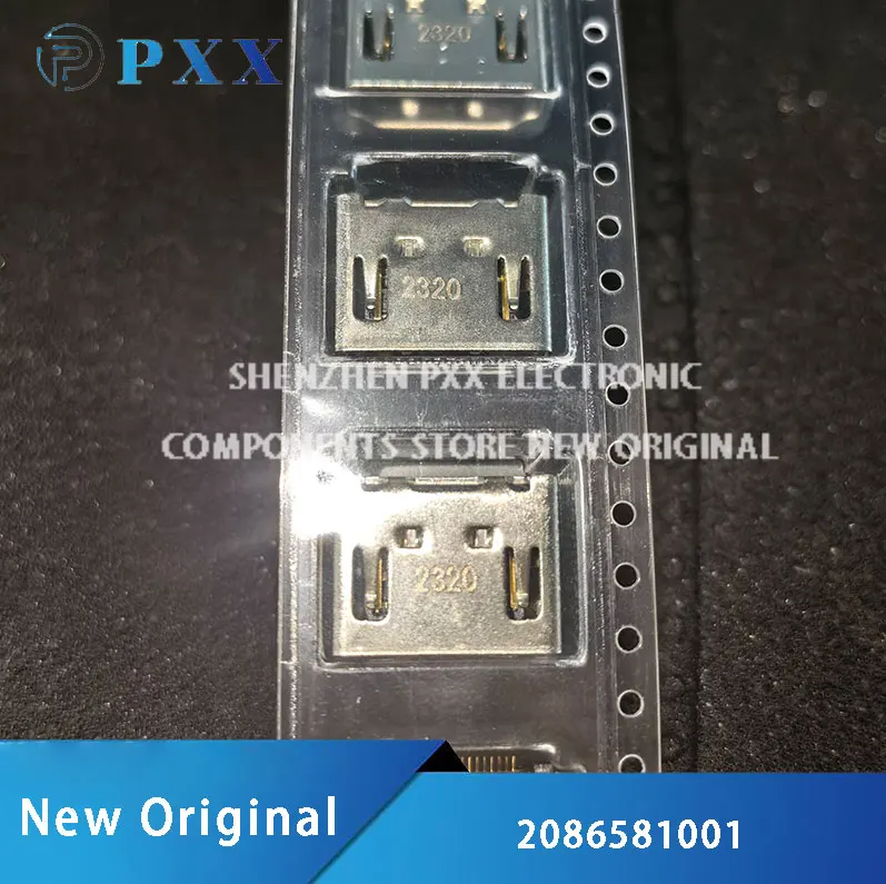 5Pcs New Original, 2086581001, 208658-1001, Connector HDMI v2.1 Receptacle, 19P, SMD