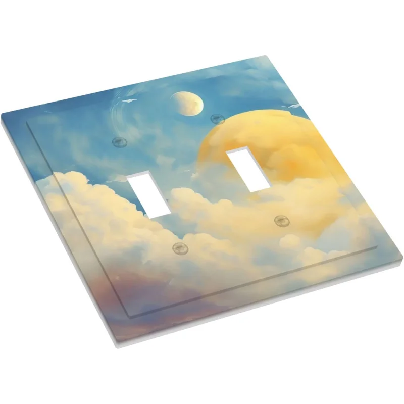 غطاء لوحة منفذ اليوم والشهر 2 عصابة تبديل لوحة الحائط الكهربائية المنزل المعيشة المطبخ غرفة نوم الحمام ديكور واحد