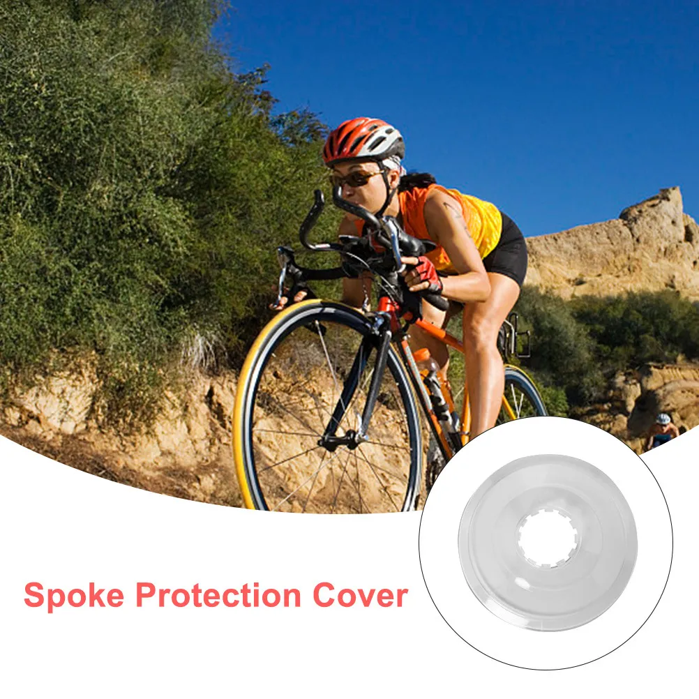 2Pcs Flywheel Guard for Bike Sturdy Plastic Flywheel Protection Cover Spokes Protector Transparent Lightweight Bike Accessories