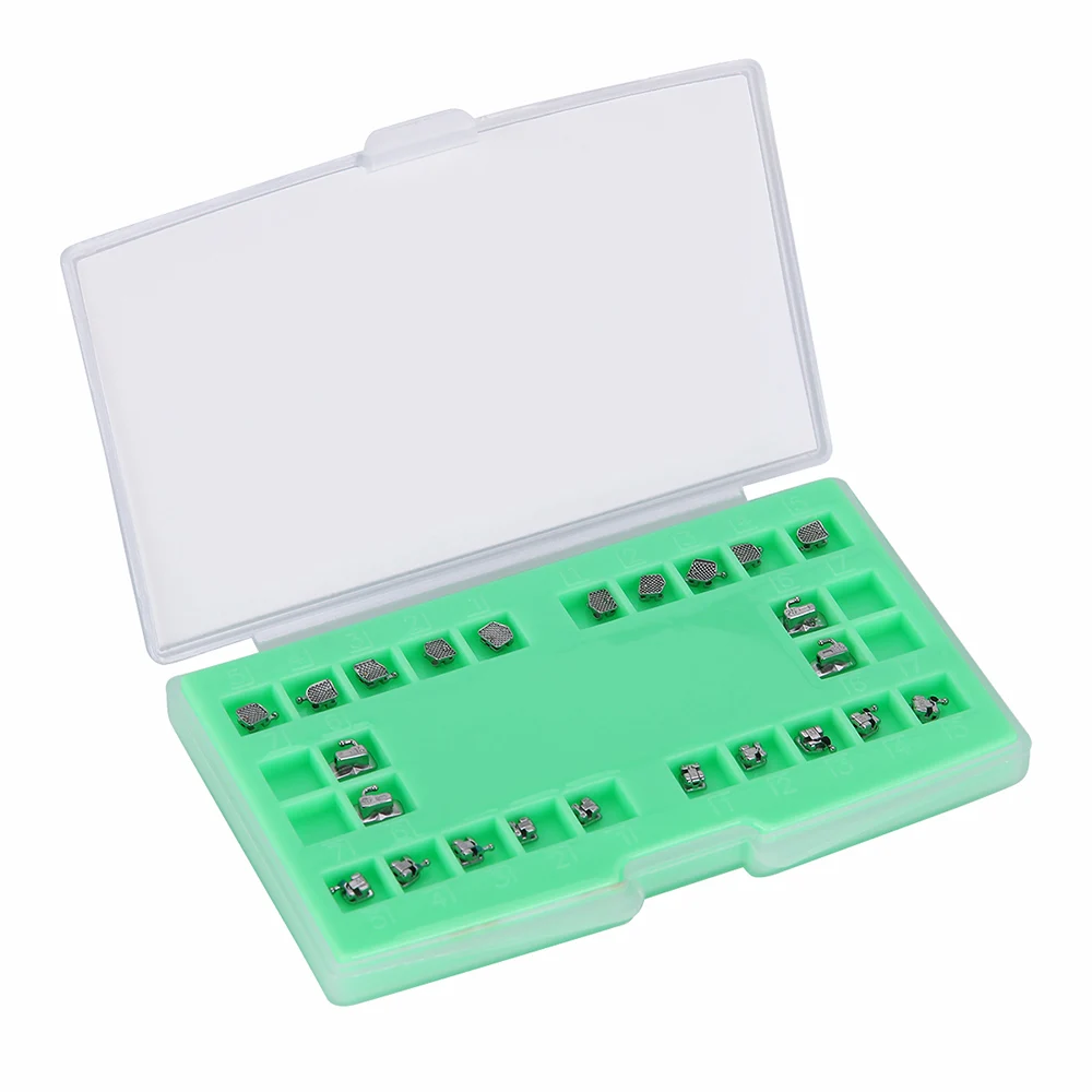 10 Boxen AZDENT Dental Kieferorthopädische Klammern Selbstligierende Zahnspangen Mini Roth/MBT.022 Haken 3 4 5 Bukkalröhrchen MIM Monoblock Basis – Detail 2