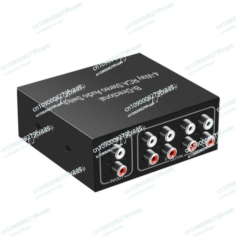 Earphones  Level  Interface Anti-current Sound Converter Audio Switcher Red and White 4 in 1 Out RL Computer