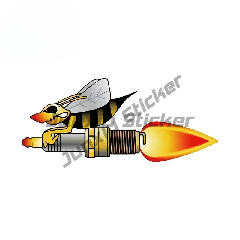 Funny Fire Plug Bee Car Stickers Creative Amusing Graffiti Decals Nice Waterproof Car Accessories