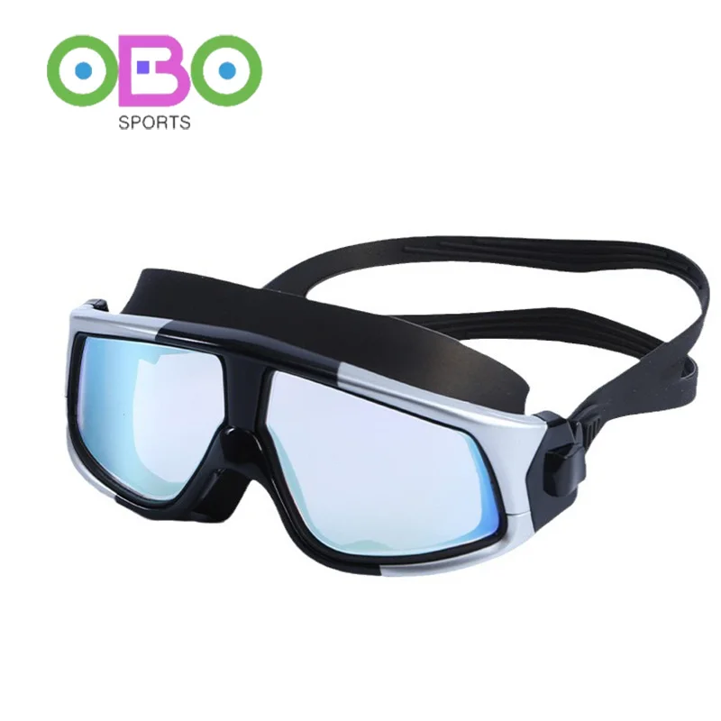 

Adult electroplated silicone swimming goggles outdoor high-definition large frame anti fog and waterproof swimming goggles