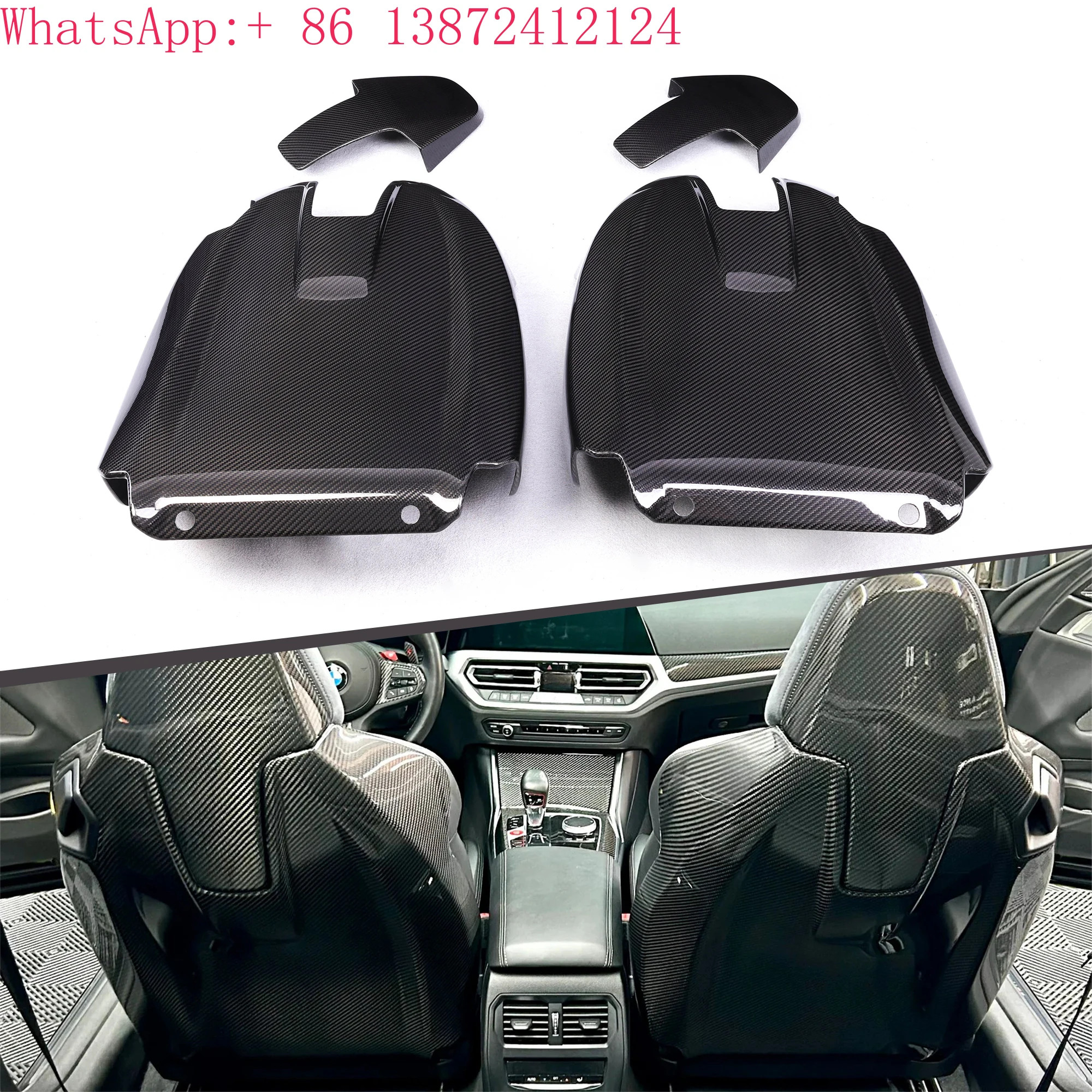 

Auto Parts Dry Carbon Fiber Full Seat Back Cover for BMW G82 M4 2021+