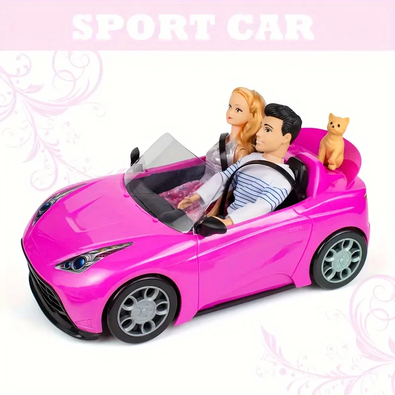 Modello di auto Giocattoli per bambini Auto Gioco per bambini all\'aperto Accessori per casa delle bambole per Barbie da 30 cm Fai da te Compleanno