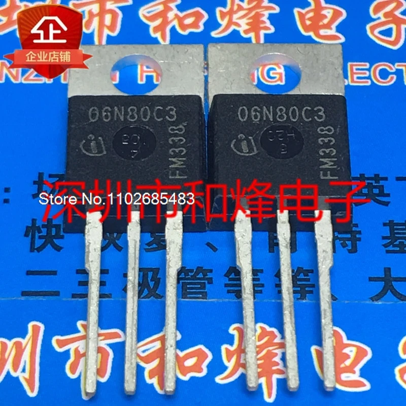 

(10 шт./партия) SPP06N80C3 06N80C3 TO-220 800V 6A