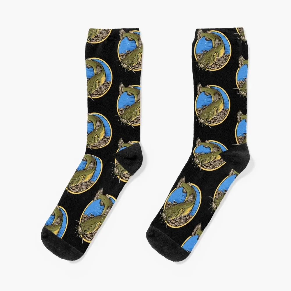 

Catfish Fishing design for Fishermen and Women Socks professional running gift japanese fashion funny sock Socks Girl Men's